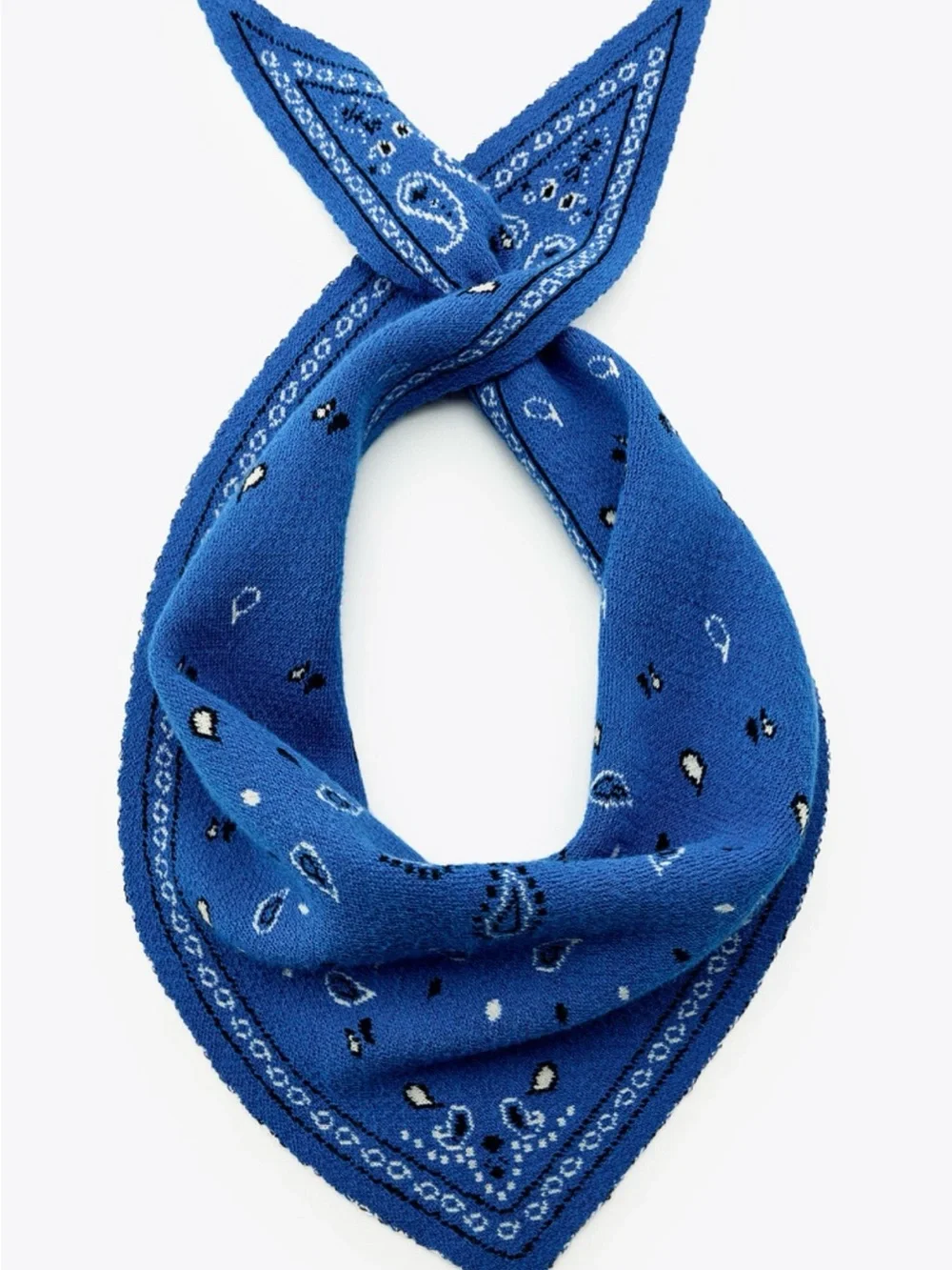 Zara Bandana Print Knit Neck Scarf